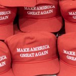 MAGA Hats Stacked