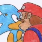 sonic and mario kissing