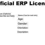 Official ERP License meme
