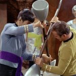 Kirk and Spock fight template