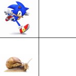 Sonic vs snail meme