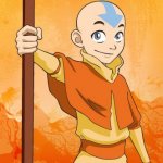 Aang just standing with staff