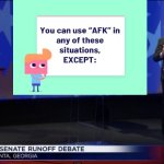Jon Ossoff Senate debate AFK