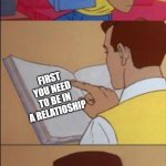 oh boy here comes the water works | HOW TO KEEP A RELATIONSHIP FIRST YOU NEED TO BE IN A RELATIOSHIP | image tagged in peter parker reading a book,sad,forever alone | made w/ Imgflip meme maker