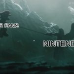 New image format use with care | THEIR FANS; NINTENDO | image tagged in sephiroth kill's mario | made w/ Imgflip meme maker