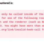 React error invalid hook call