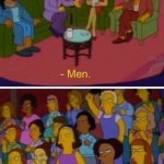 Simpsons men crowd booing