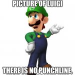 Upvote if you agree | HERE'S A PICTURE OF LUIGI THERE IS NO PUNCHLINE, JUST APPRECIATE HIM | image tagged in logic luigi | made w/ Imgflip meme maker