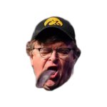 Michael Moore head tongue out #1
