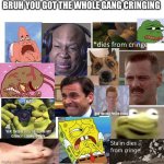 The gang cringes