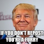 If you don't repost your a furry meme