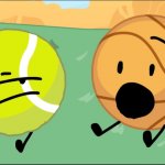 tennis ball and basketball