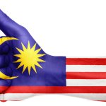 Malaysia flag hand thumbs up
