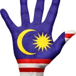 Malaysian flag hand