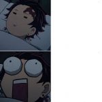 Sleeping Tanjiro meme