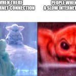 The struggles of modernity | PEOPLE WHEN THERE ISN'T ANY INTERNET CONNECTION; PEOPLE WHEN THERE IS A SLOW INTERNET CONNECTION | image tagged in baby yoda meditating and angry | made w/ Imgflip meme maker
