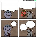 Rat with gift