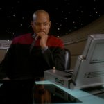 Sisko At His Desk