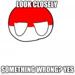 poland | LOOK CLOSELY; SOMETHING WRONG? YES | image tagged in poland | made w/ Imgflip meme maker