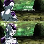 ah yes..... the sim logic | A person burning alive; My sim | image tagged in ill ignore that,the sims | made w/ Imgflip meme maker