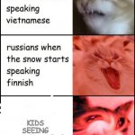 Screaming cats | KIDS SEEING AMOUNGUS MEMES | image tagged in screaming cats | made w/ Imgflip meme maker