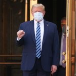 Trump masked against COVID