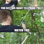 You See This Giant Telephone Pole?