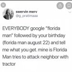 Florida man birthday template