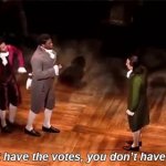 Hamilton you dont have the votes gif GIF Template