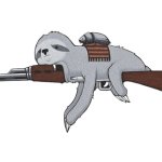 Sloth rifle transparent meme