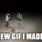 the title is bob ross kicking painting | NEW GIF I MADE! | image tagged in gifs,bob ross | made w/ Imgflip video-to-gif maker