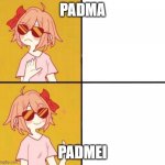 no yes girl | PADMA; PADMEI | image tagged in no yes girl | made w/ Imgflip meme maker