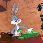 bugs bunny counting cash meme