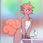 Pokemon Vulpix as a Furry