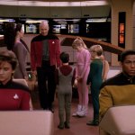 Captain Picard Kids On Bridge