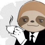 Sloth coffee meme