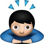 Man Bowing emoji template
