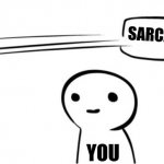 Sarcasm | SARCASM; YOU | image tagged in the point,i miss ten seconds ago,sarcasm,funny memes,dank memes,memes | made w/ Imgflip meme maker