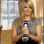 Holly Willoughby Shake Weight GIF Template