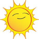 Sun smiling