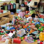 kid in messy room