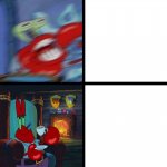 Mr. Krabs Panic vs Calm meme