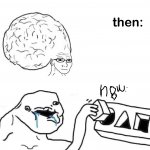 Big Brain vs Stupid Drooling Puzzle meme