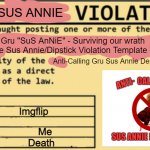 Anti-Sus Annie Violation