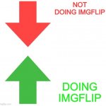 Back on it people! | NOT DOING IMGFLIP; DOING IMGFLIP | image tagged in imgflip upvote and downvote | made w/ Imgflip meme maker