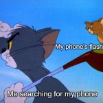 I was too high! | My phone's flashlight; Me searching for my phone | image tagged in tom playing golf,funny,funny memes | made w/ Imgflip meme maker
