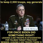 Leaving US troops in Afghanistan