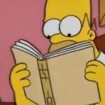 Homer reading meme