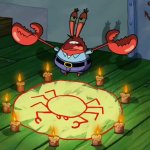 mr crabs summons pray circle meme