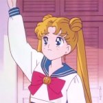 Sailor Moon hand raised